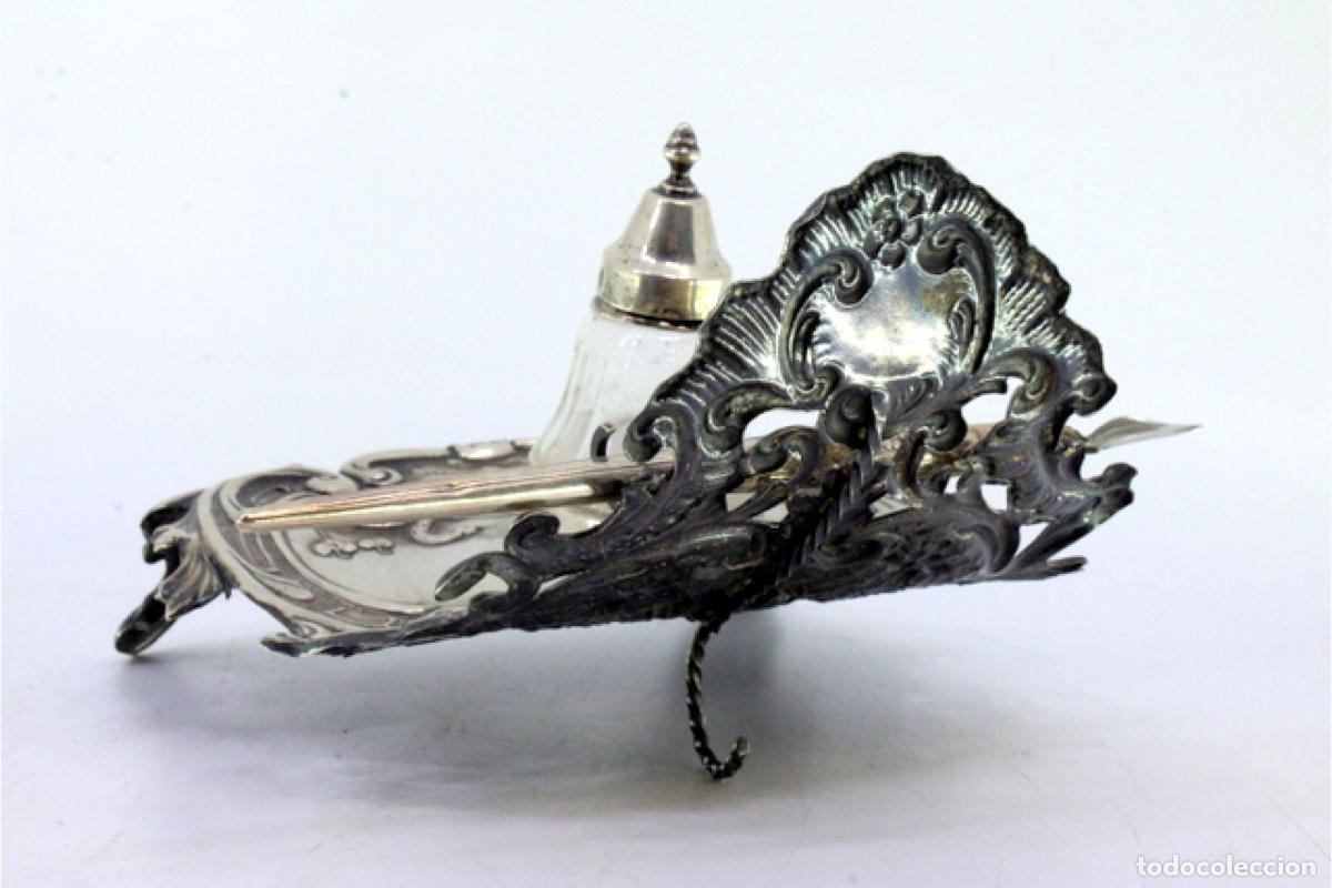Antig&uuml;edades: tintero de plata - Foto 5