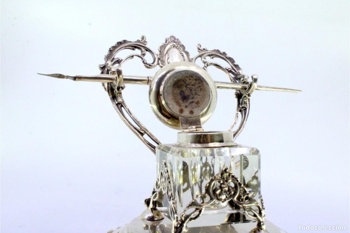 Antig&uuml;edades: tintero de plata - Foto 6
