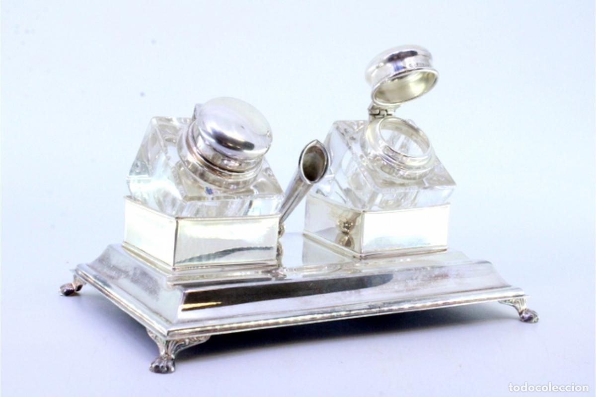 Antig&uuml;edades: tintero de plata - Foto 2