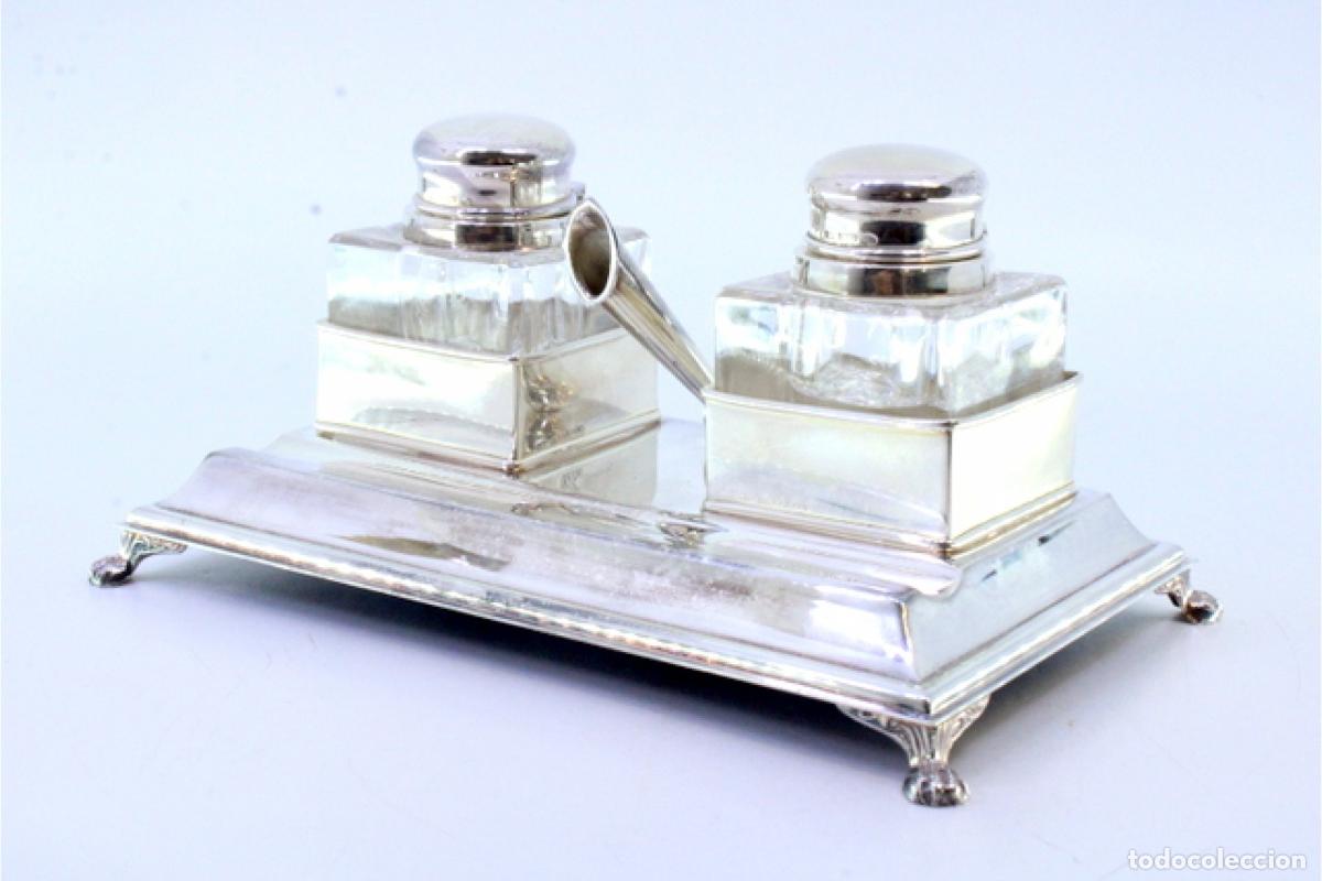 Antig&uuml;edades: tintero de plata - Foto 6