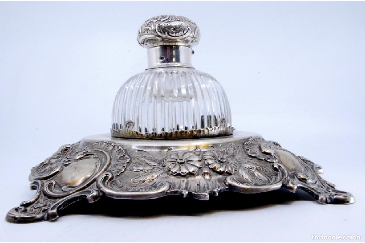 Antig&uuml;edades: tintero de plata - Foto 2