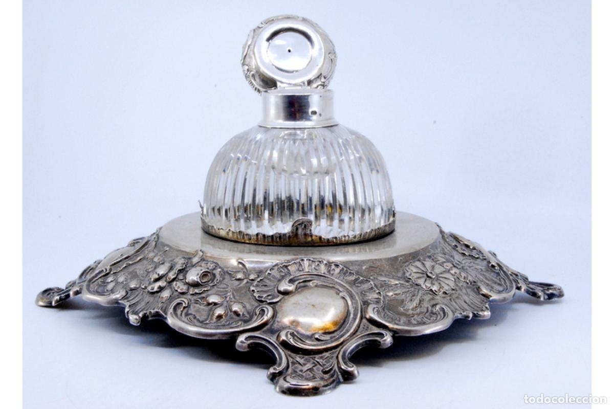 Antig&uuml;edades: tintero de plata - Foto 3