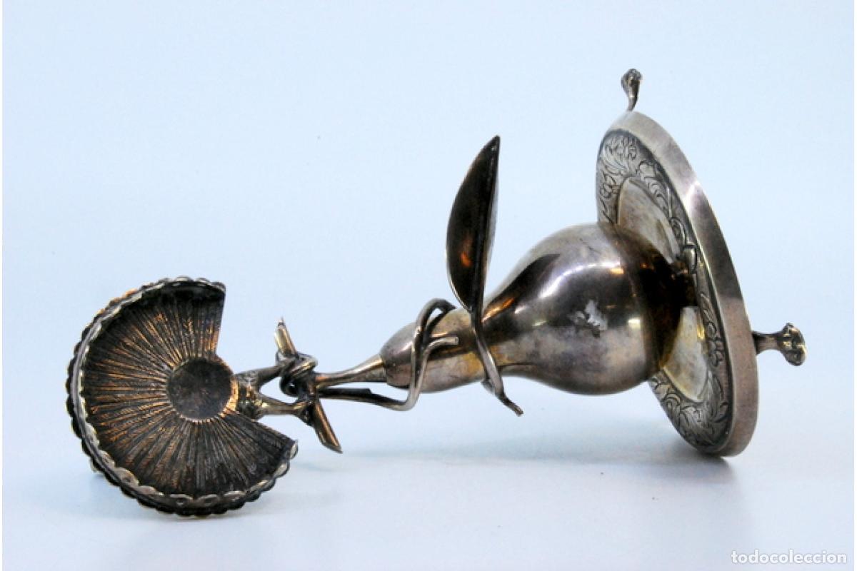 Antig&uuml;edades: Palillero de plata - Posado en un peral - Foto 3
