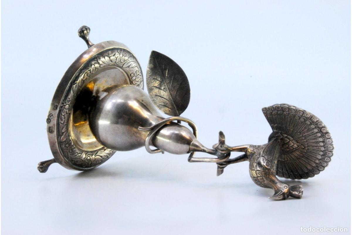 Antig&uuml;edades: Palillero de plata - Posado en un peral - Foto 5