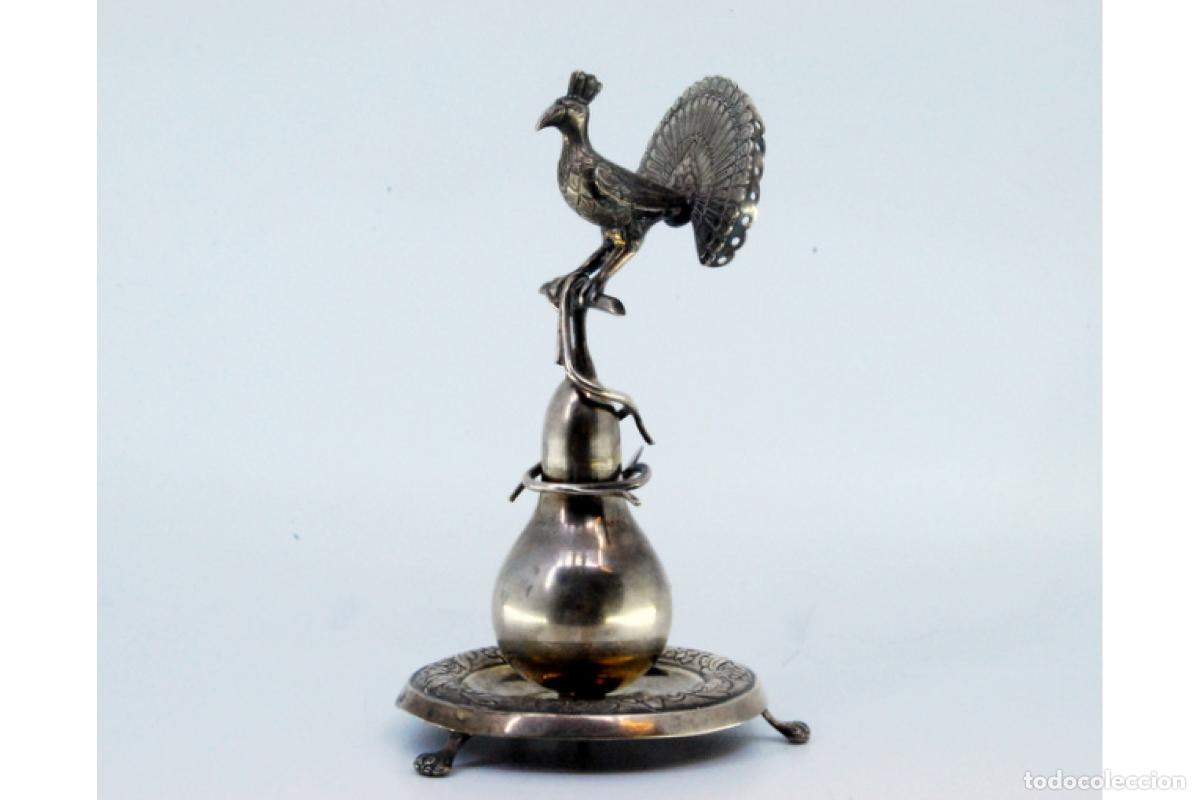 Antig&uuml;edades: Palillero de plata - Posado en un peral - Foto 8