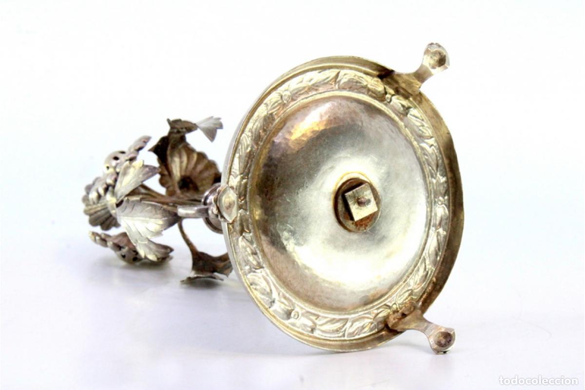 Antig&uuml;edades: Palillero de plata - Jarr&oacute;n con flores - Foto 6