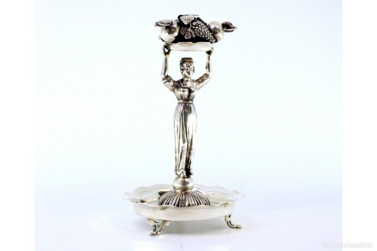 Antig&uuml;edades: Palillero de plata - Vendedor de frutas - Foto 2