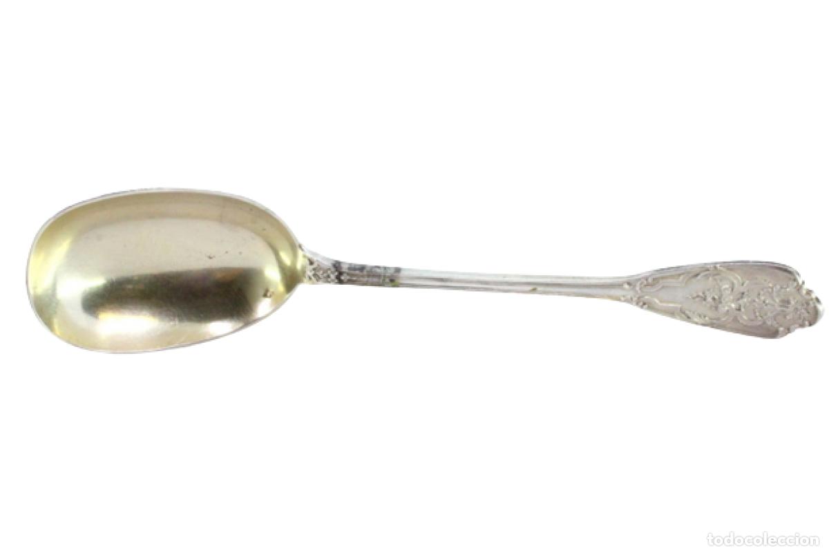 Antiques: Cuchara de plata para servir