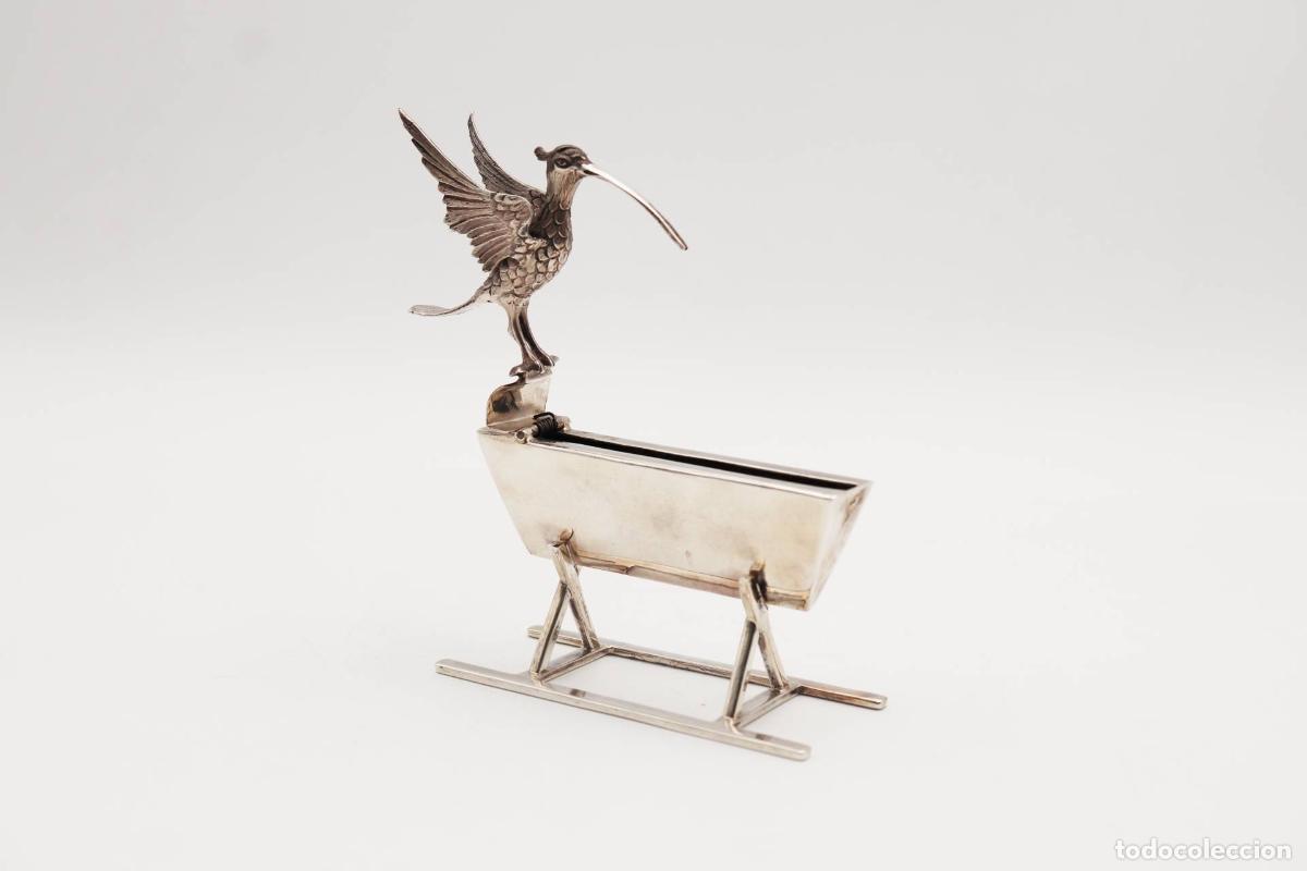 Antig&uuml;edades: Palillero de plata - P&aacute;jaro - Foto 2