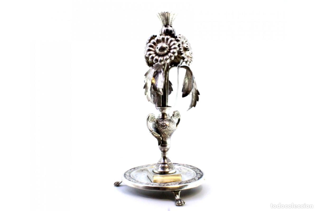 Antig&uuml;edades: Palillero de plata - Flores - Foto 3