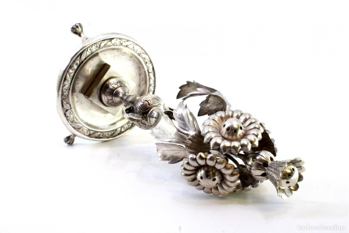 Antig&uuml;edades: Palillero de plata - Flores - Foto 5