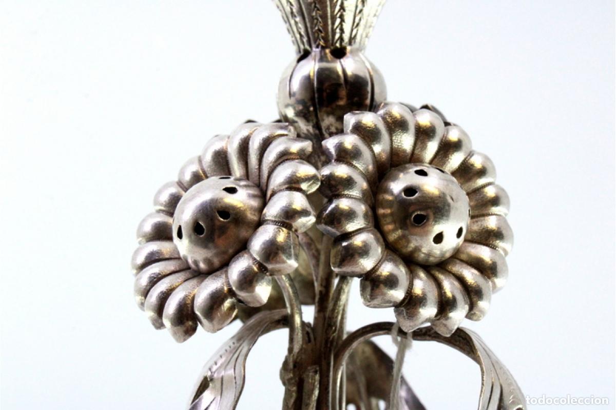 Antig&uuml;edades: Palillero de plata - Flores - Foto 9