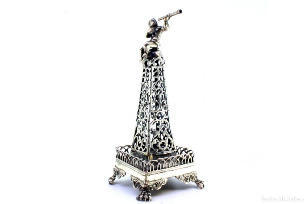 Antig&uuml;edades: Palillero de plata - Obelisco - Foto 2