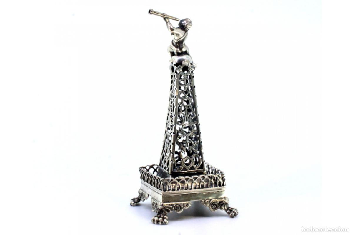 Antig&uuml;edades: Palillero de plata - Obelisco - Foto 9