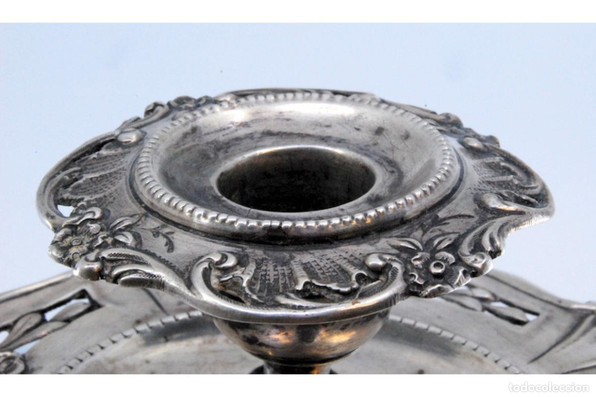 Antig&uuml;edades: Candelero de mano, en plata - Foto 7