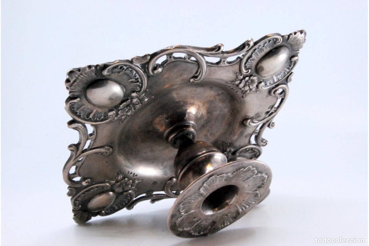 Antig&uuml;edades: Candelero de mano, en plata - Foto 4