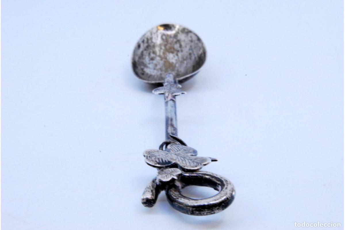 Antig&uuml;edades: Cuchara de plata - Tr&eacute;boles - Foto 5