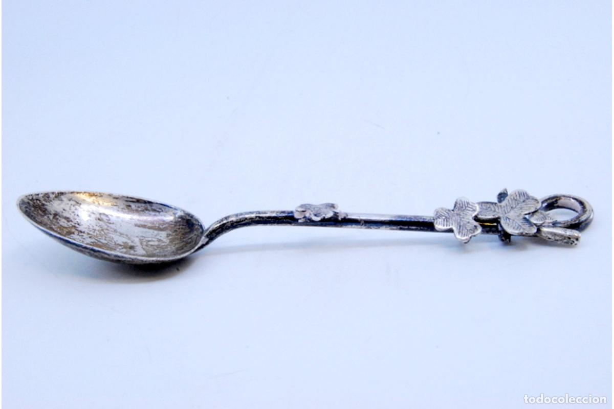 Antig&uuml;edades: Cuchara de plata - Tr&eacute;boles - Foto 8