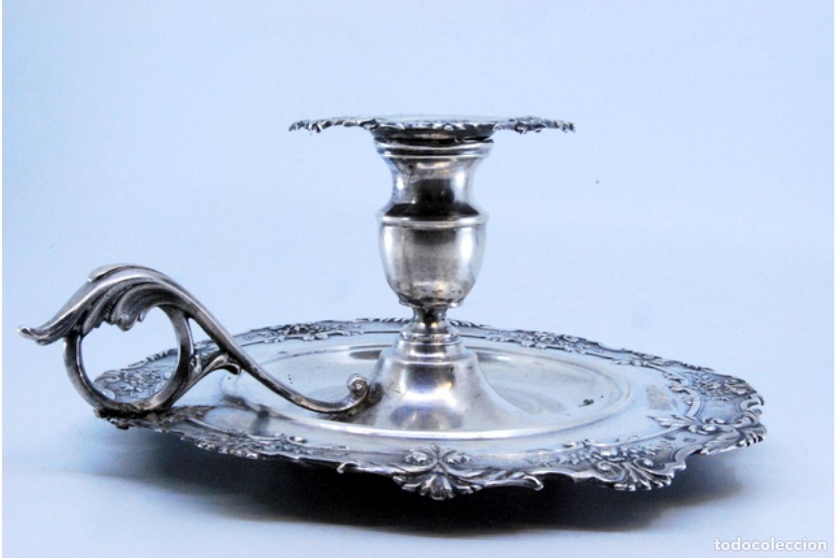 Antig&uuml;edades: Candelero de mano, en plata - Foto 9