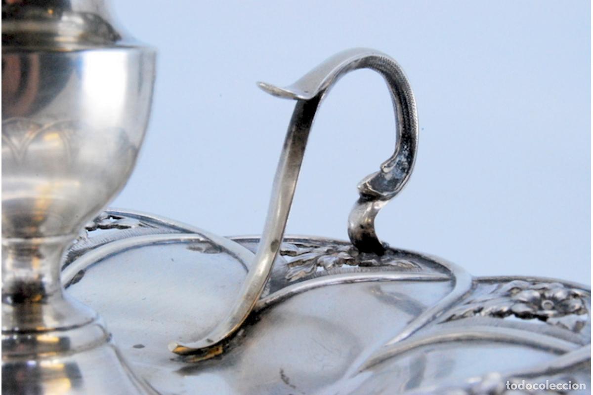 Antig&uuml;edades: Candelero de mano, en plata - Foto 8