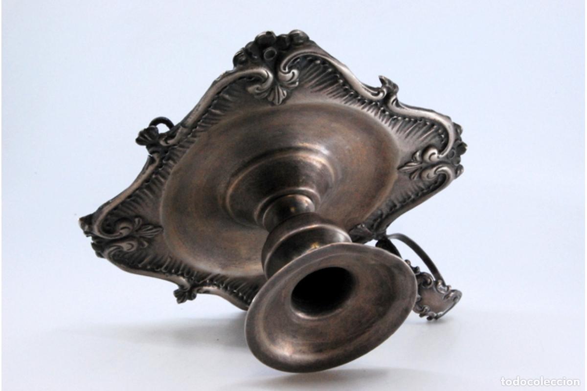 Antig&uuml;edades: Candelero de mano, en plata - Foto 5