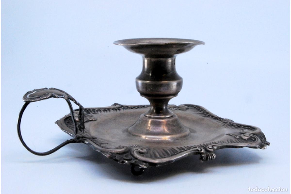 Antig&uuml;edades: Candelero de mano, en plata - Foto 9