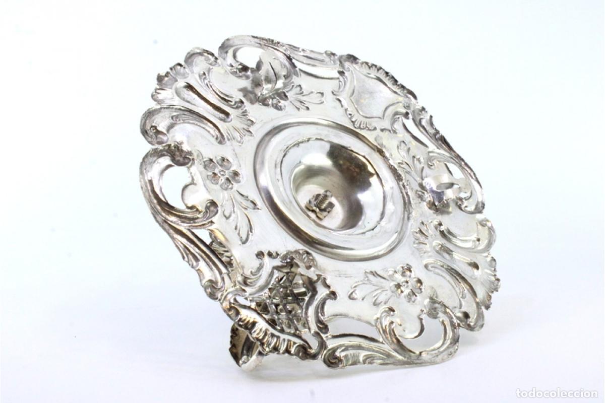Antig&uuml;edades: Candelero de mano, en plata - Foto 2