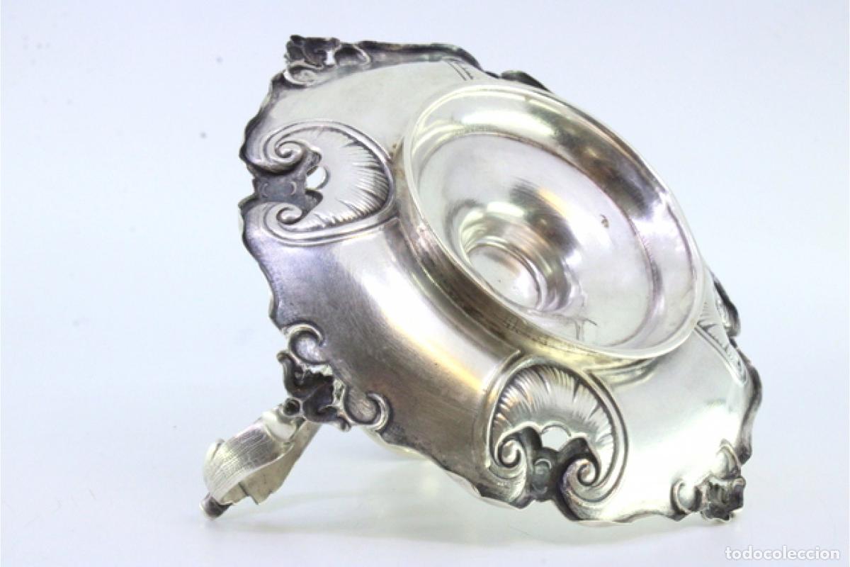 Antig&uuml;edades: Candelero de mano, en plata - Foto 2
