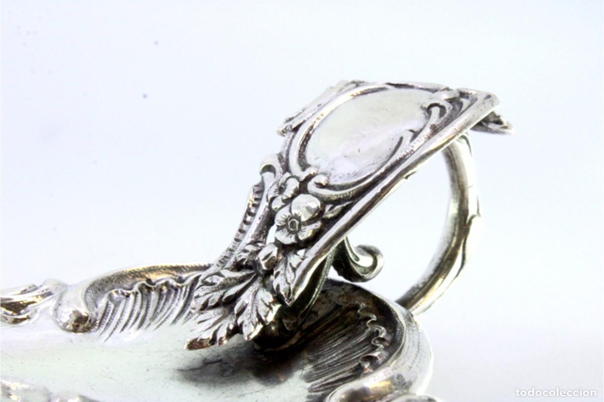 Antig&uuml;edades: Candelero de mano, en plata - Foto 4