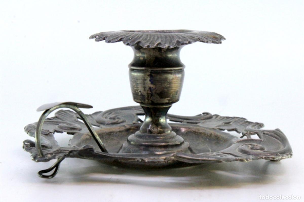 Antig&uuml;edades: Candelero de mano, en plata - Foto 5