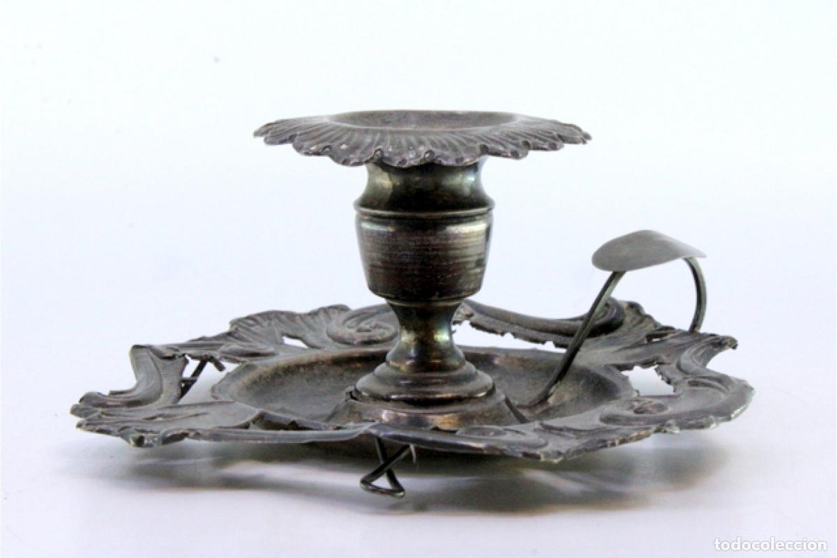 Antig&uuml;edades: Candelero de mano, en plata - Foto 6
