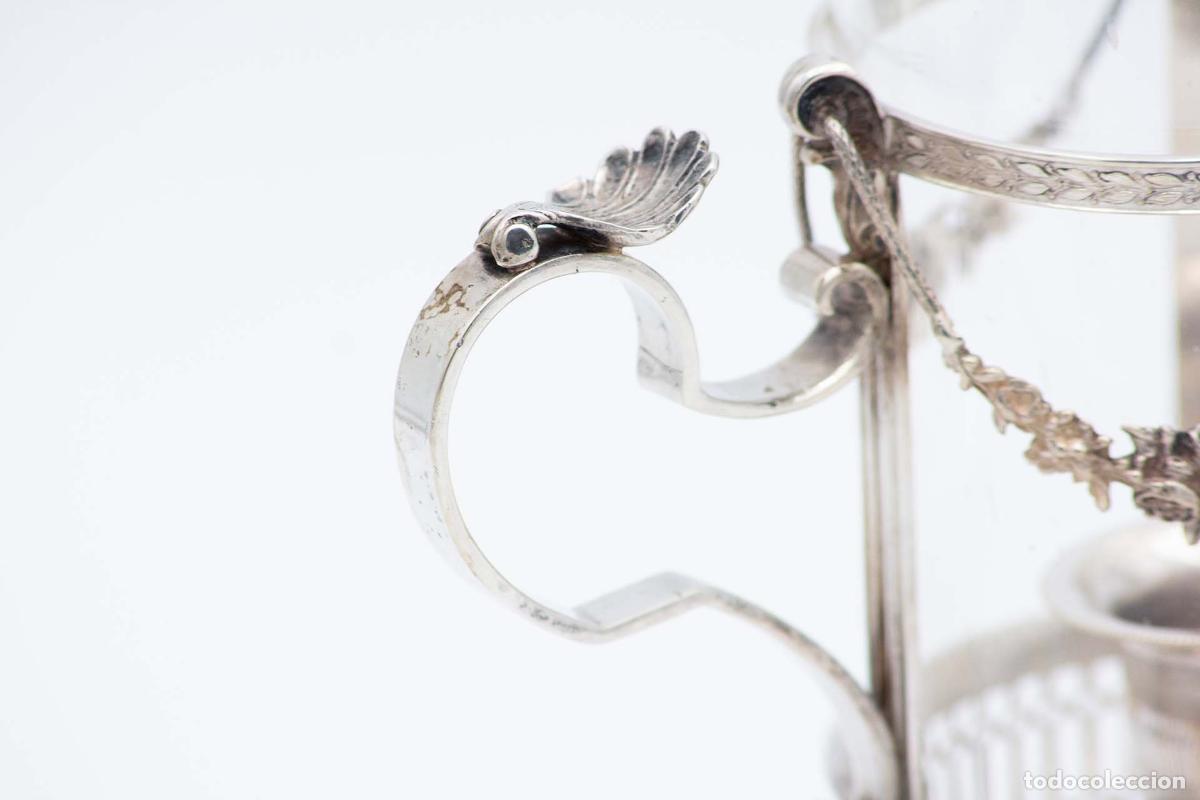Antig&uuml;edades: Candelero de mano, en plata - Foto 2