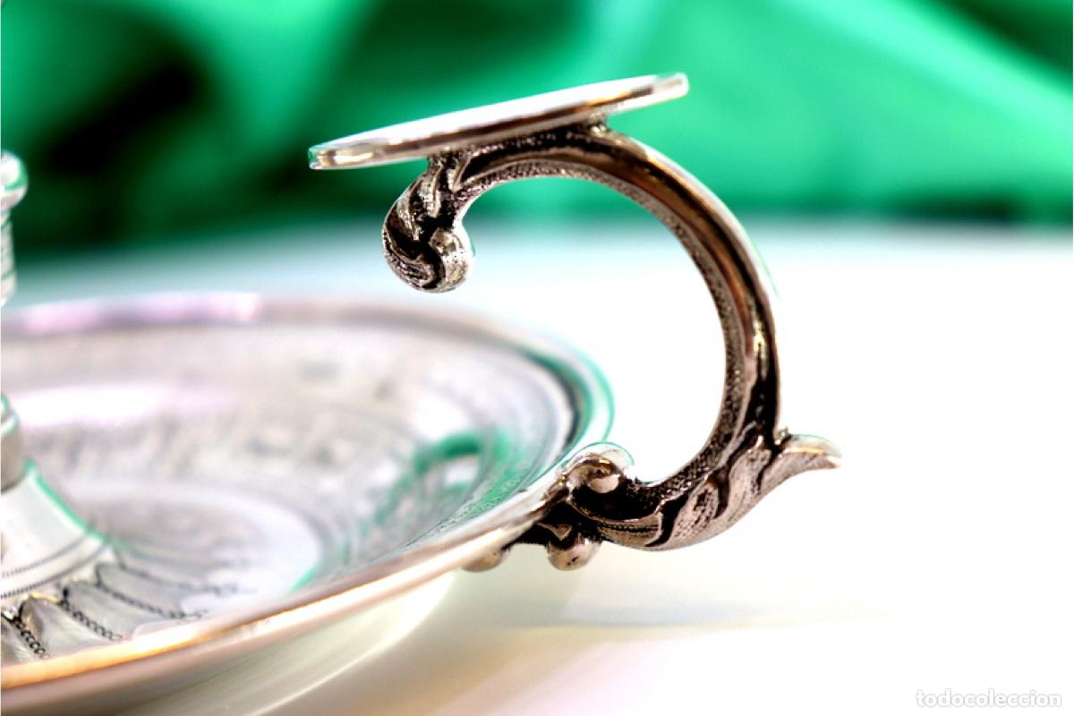 Antig&uuml;edades: Candelero de mano, en plata - Foto 5