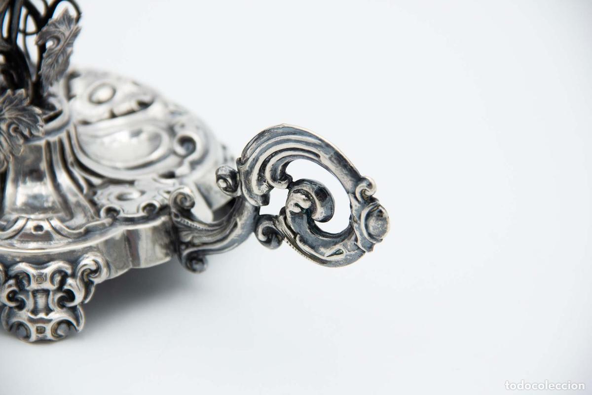 Antig&uuml;edades: Candelero de mano, en plata - Foto 3