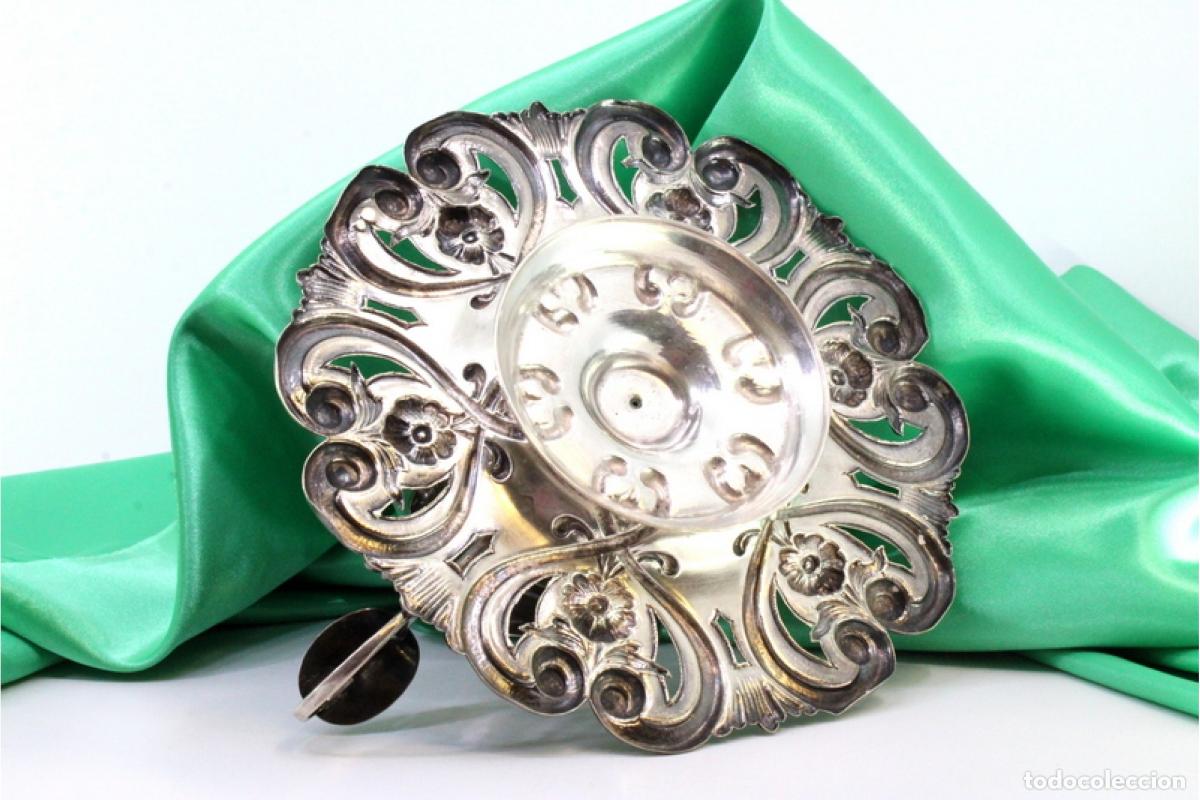 Antig&uuml;edades: Candelero de mano, en plata - Foto 5