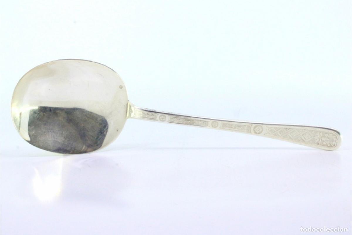 Antig&uuml;edades: Cuchara de fruta de plata - Foto 5
