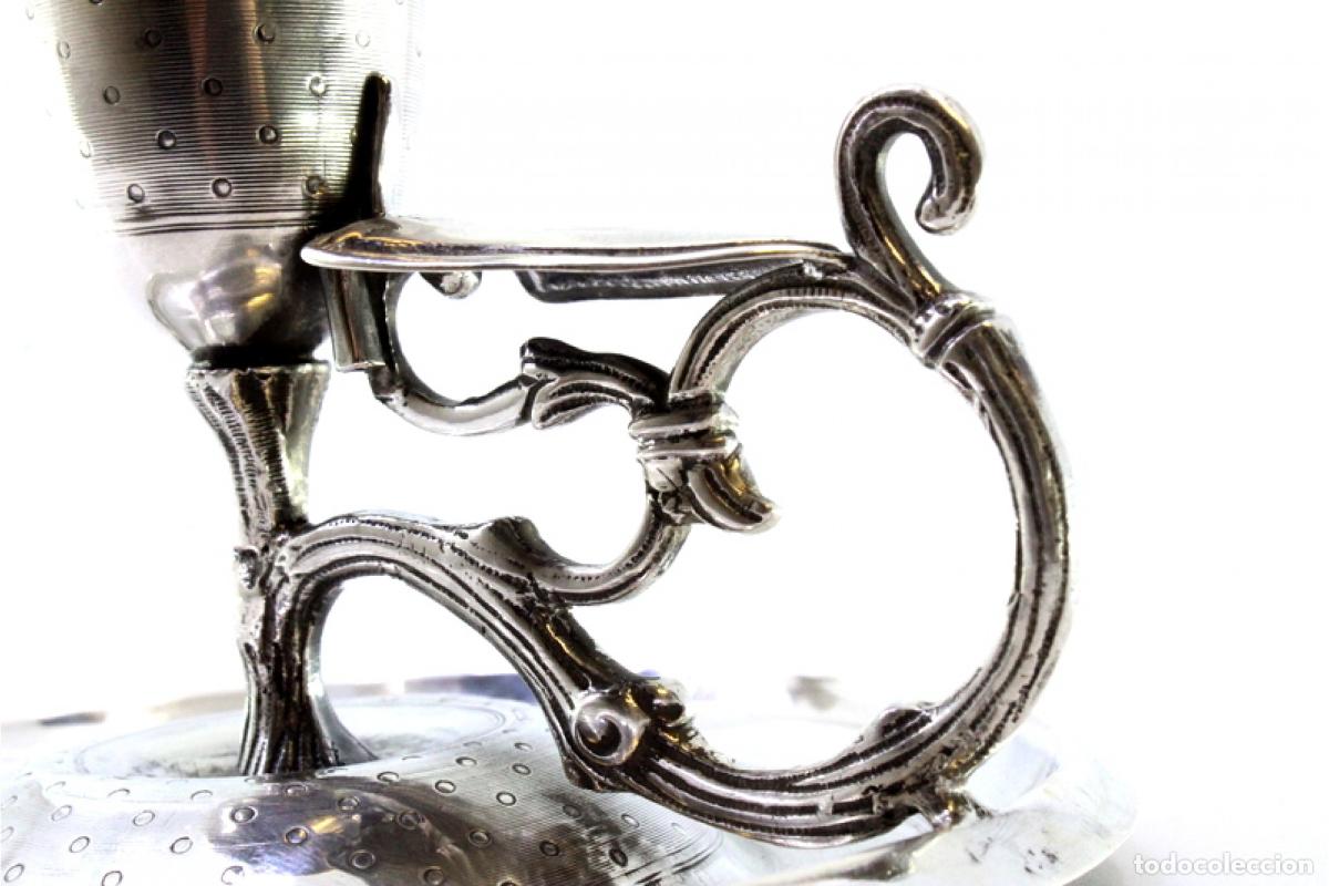 Antig&uuml;edades: Candelero de mano, en plata - Foto 7