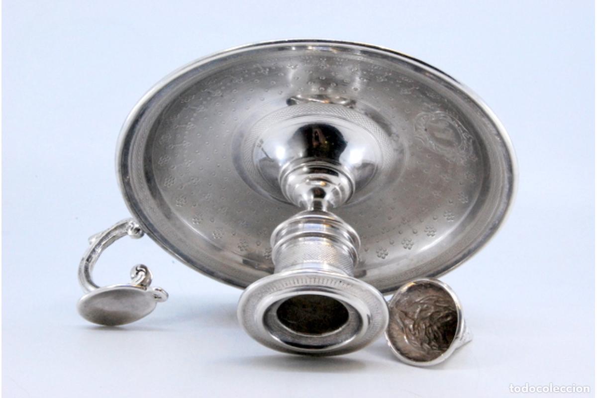 Antig&uuml;edades: Candelero de mano, en plata - Foto 7