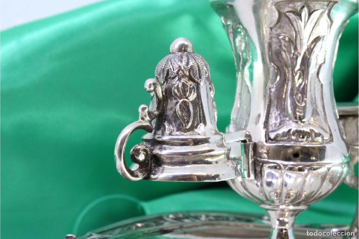 Antig&uuml;edades: Candelero de mano, en plata - Foto 6