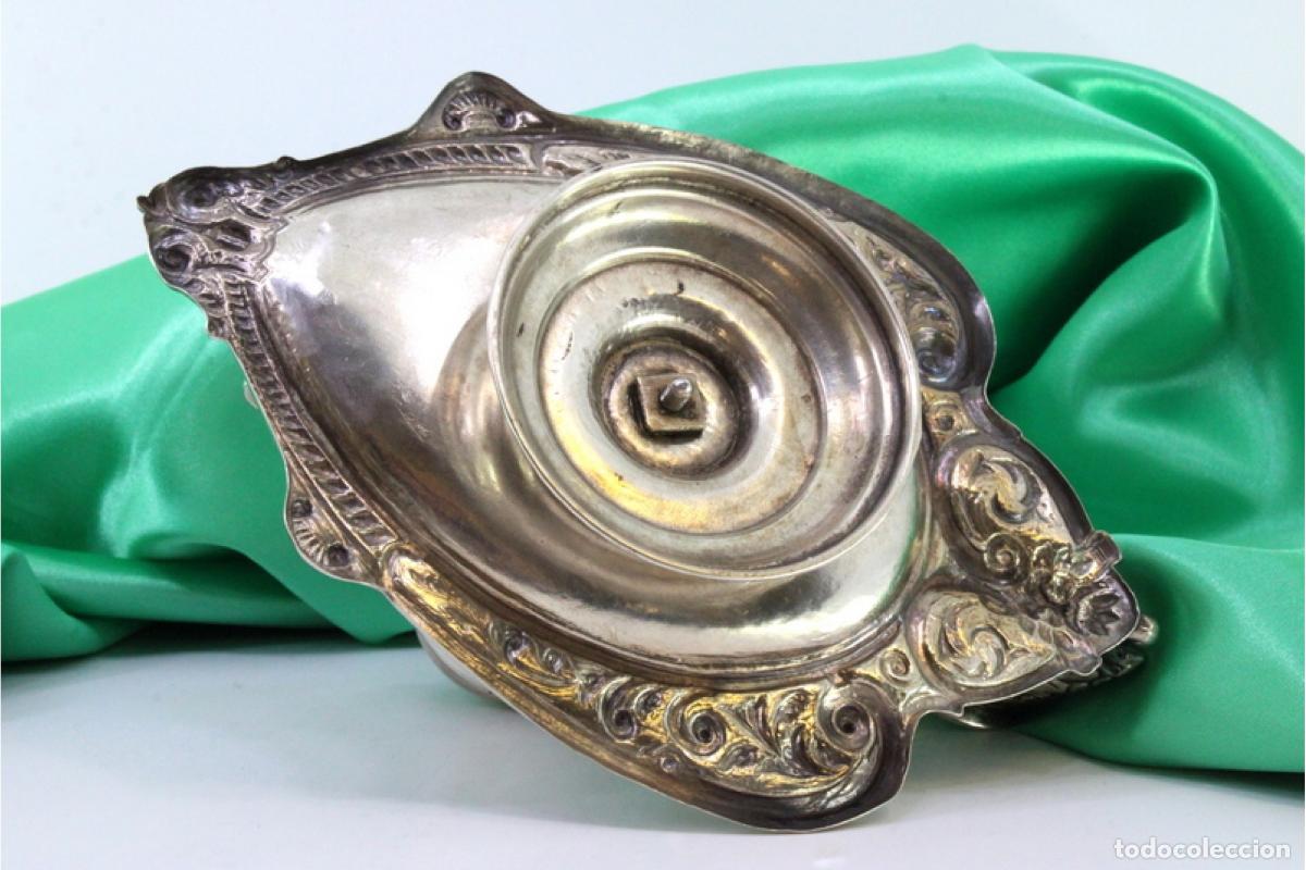 Antig&uuml;edades: Candelero de mano, en plata - Foto 8