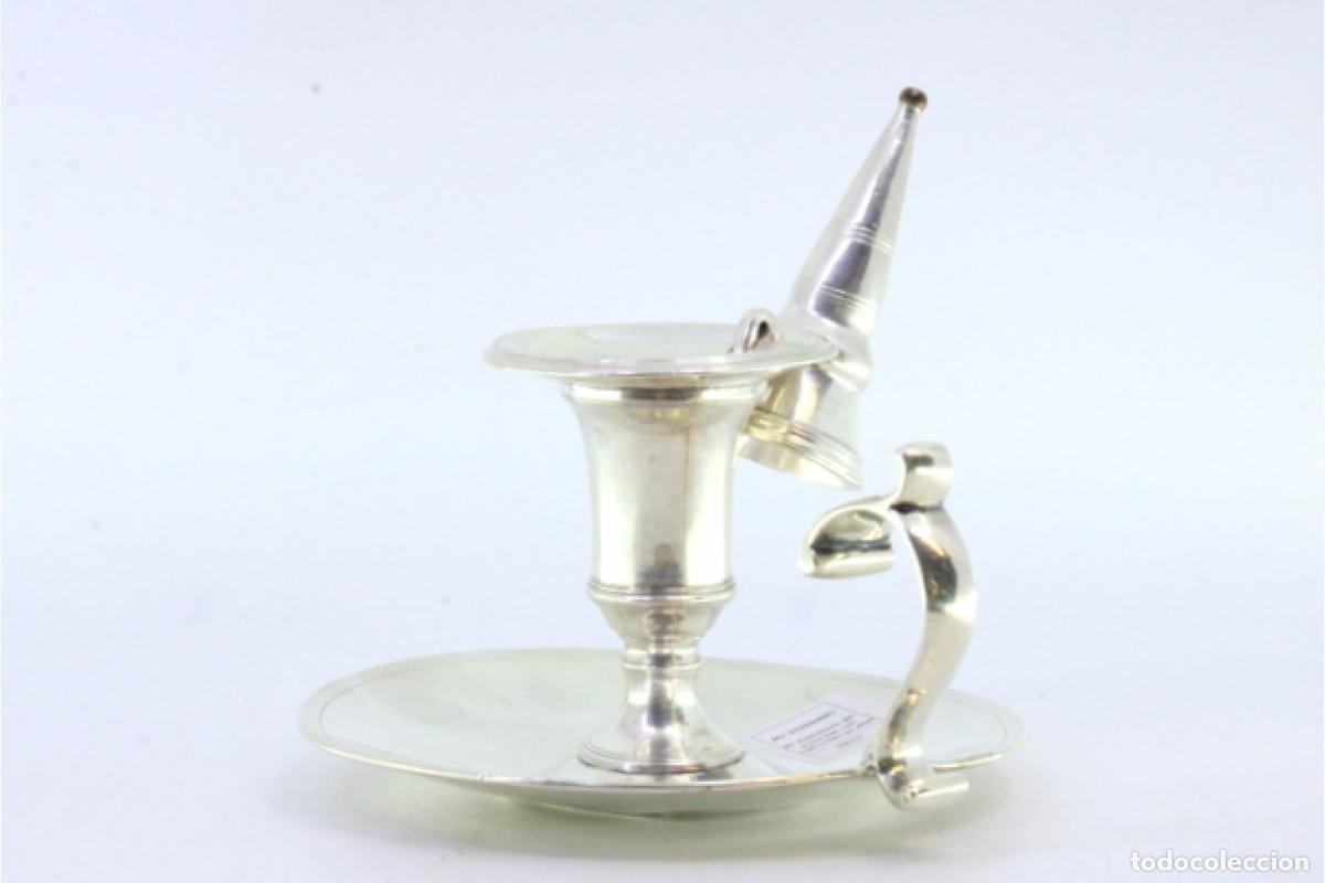 Antig&uuml;edades: Candelero de mano, en plata - Foto 5
