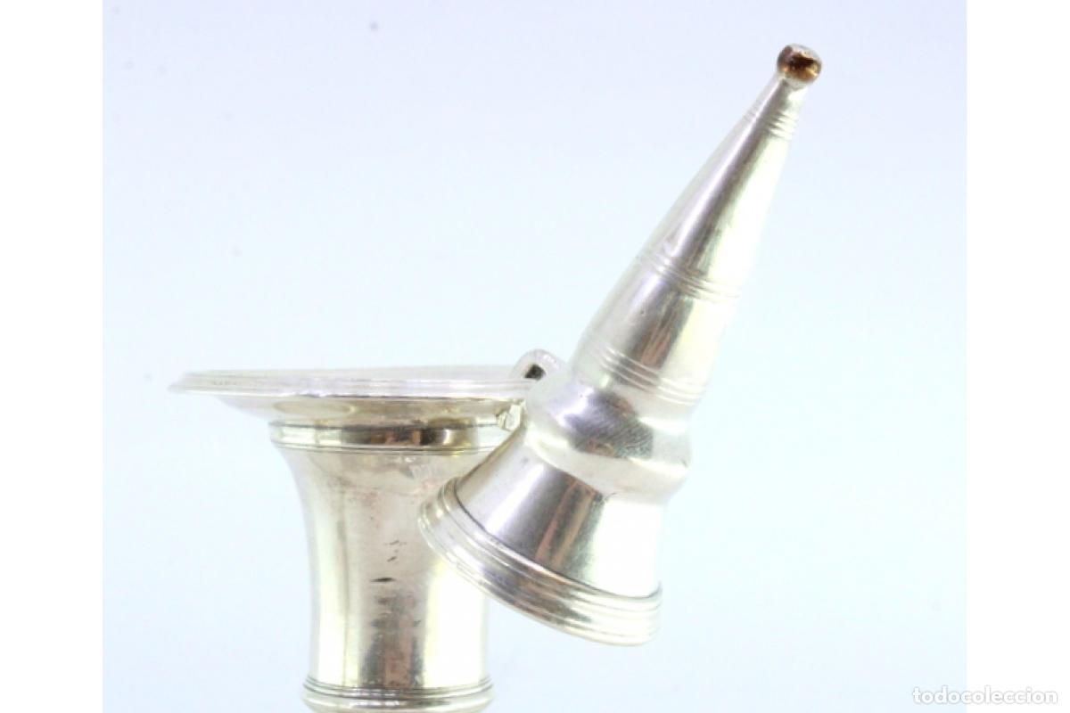 Antig&uuml;edades: Candelero de mano, en plata - Foto 6