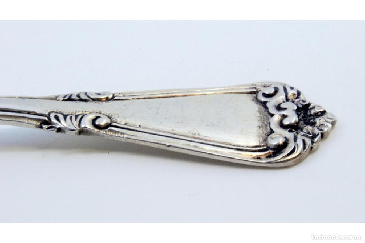 Antig&uuml;edades: Cuchara de salsa de plata - Foto 6