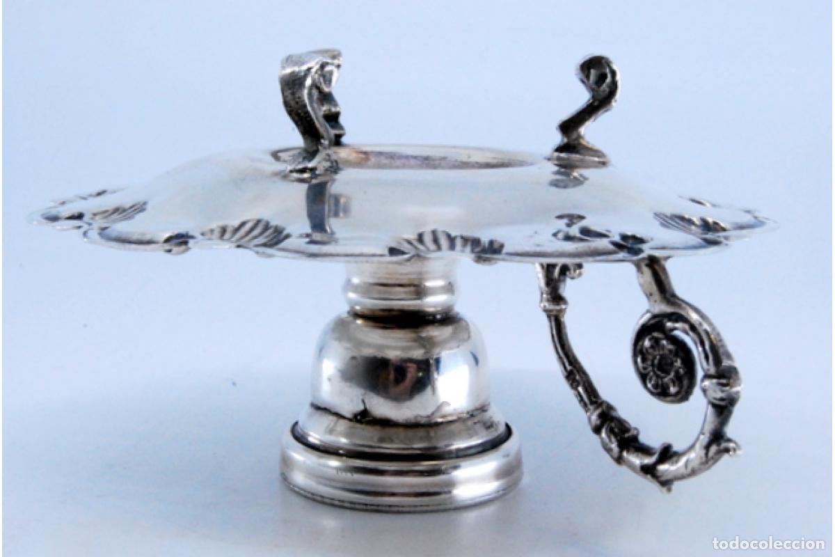 Antig&uuml;edades: Candelero de mano, en plata - Foto 2