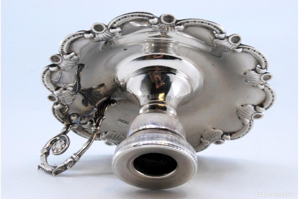 Antig&uuml;edades: Candelero de mano, en plata - Foto 5