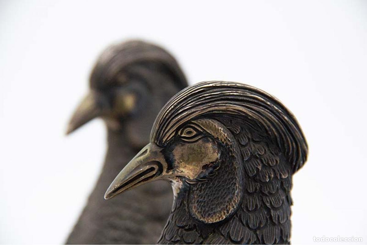 Antig&uuml;edades: Pareja de faisanes en plata - Foto 6