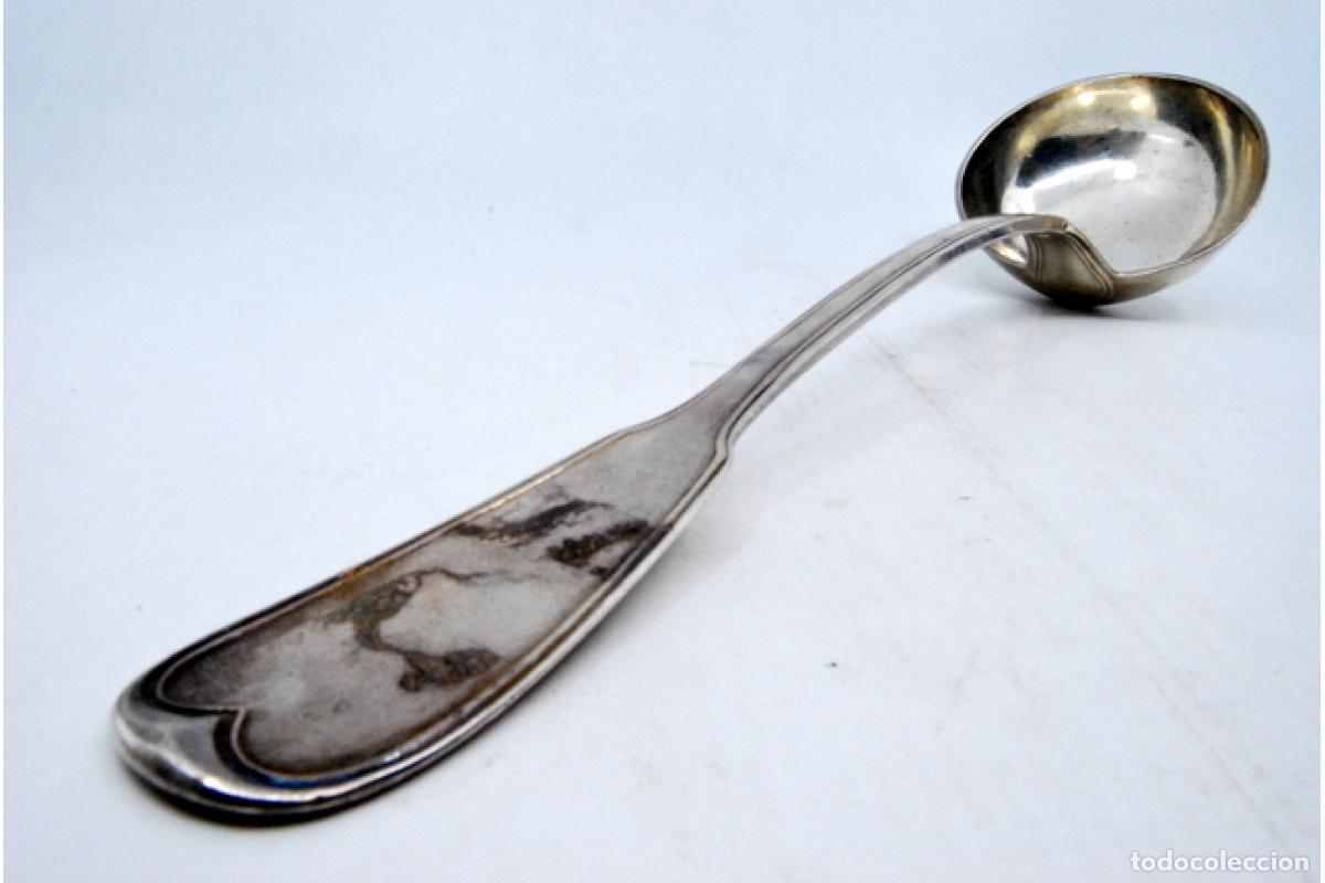 Antig&uuml;edades: Cuchar&oacute;n de sopa de plata - Foto 2