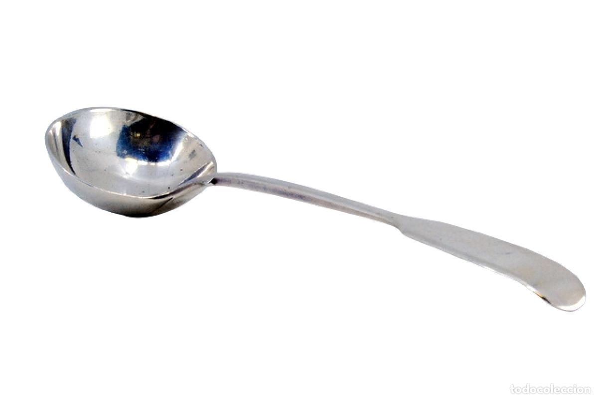 Antiques: Cuchara para salsa de plata - &Eacute;poca de Eduardo VII