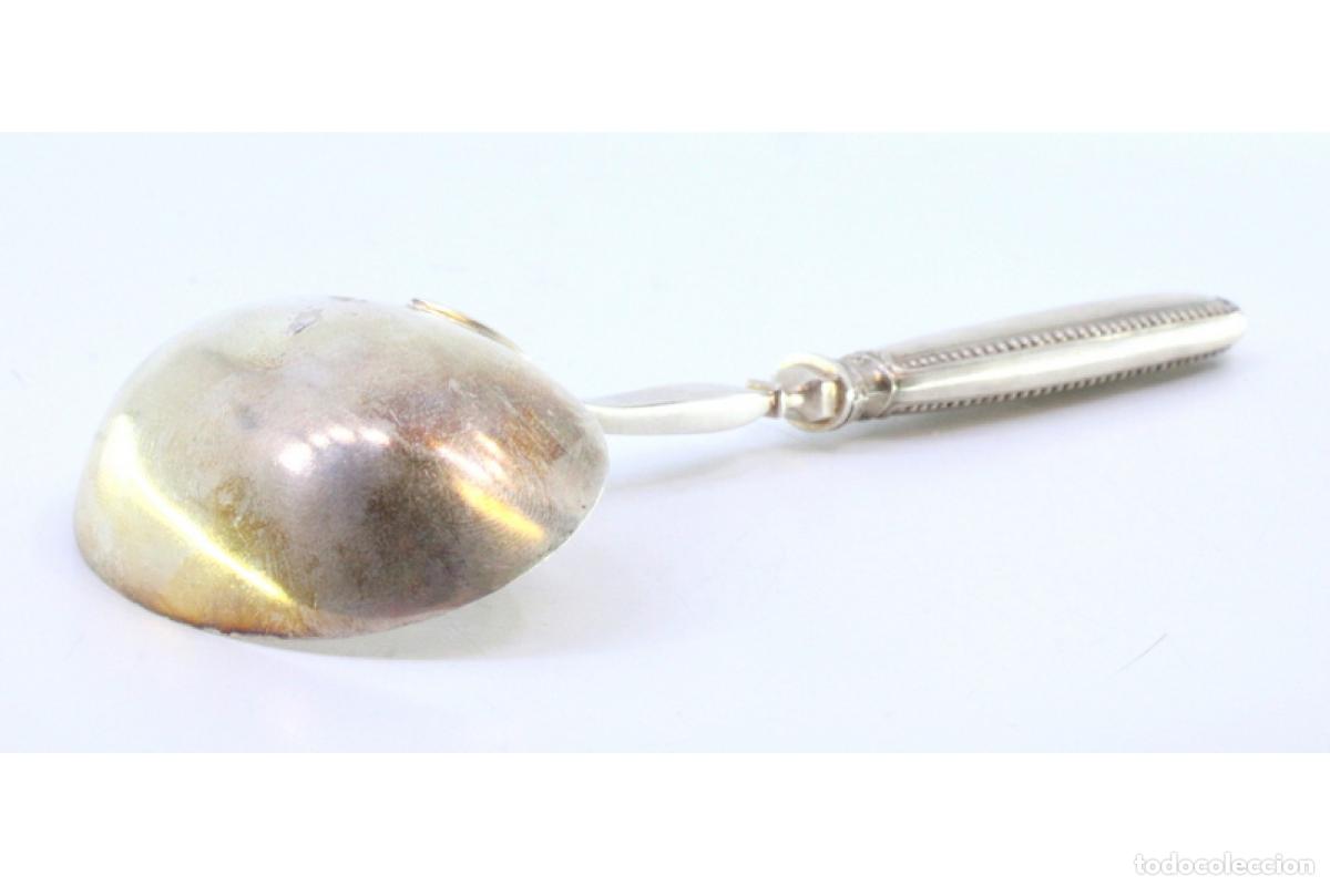 Antig&uuml;edades: Cuchara de salsa de plata - Foto 5