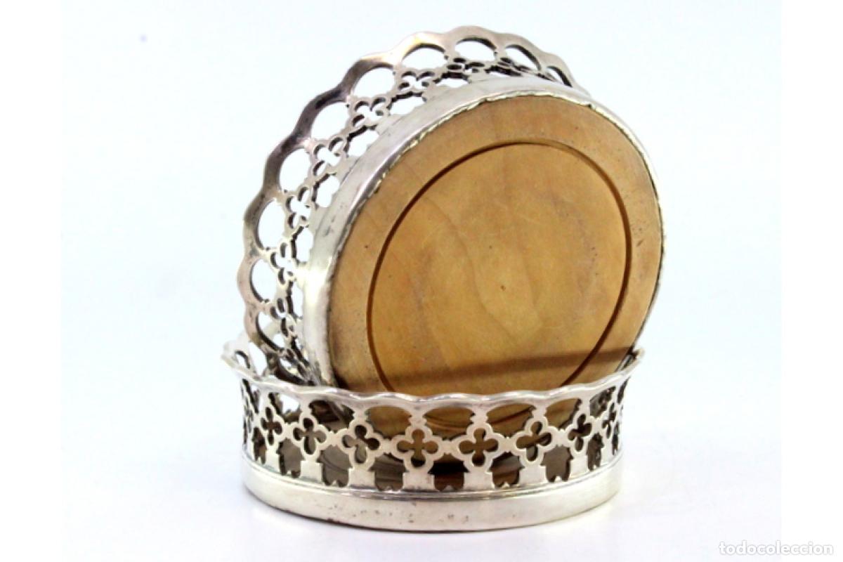 Antig&uuml;edades: Juego de posavasos de plata - Foto 5